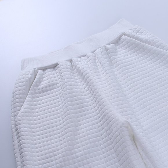 Jogger suit : White Pullover Hoodie & Sweatpants - Picture 8 of 13